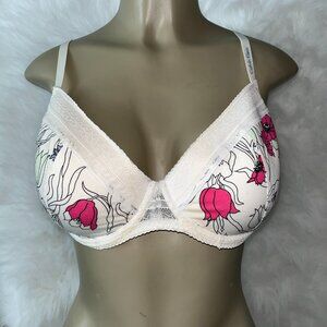 PRE-OWNED CALVIN KLEIN LIGHTLY LINED TSHIRT BRA SZ 34DD